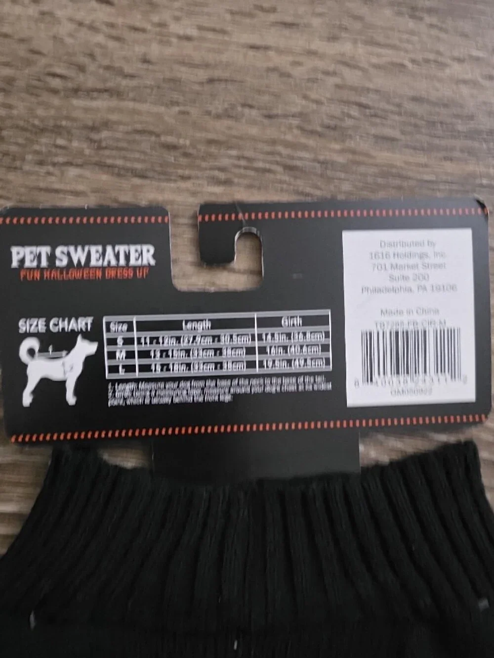 pet sweater brand black